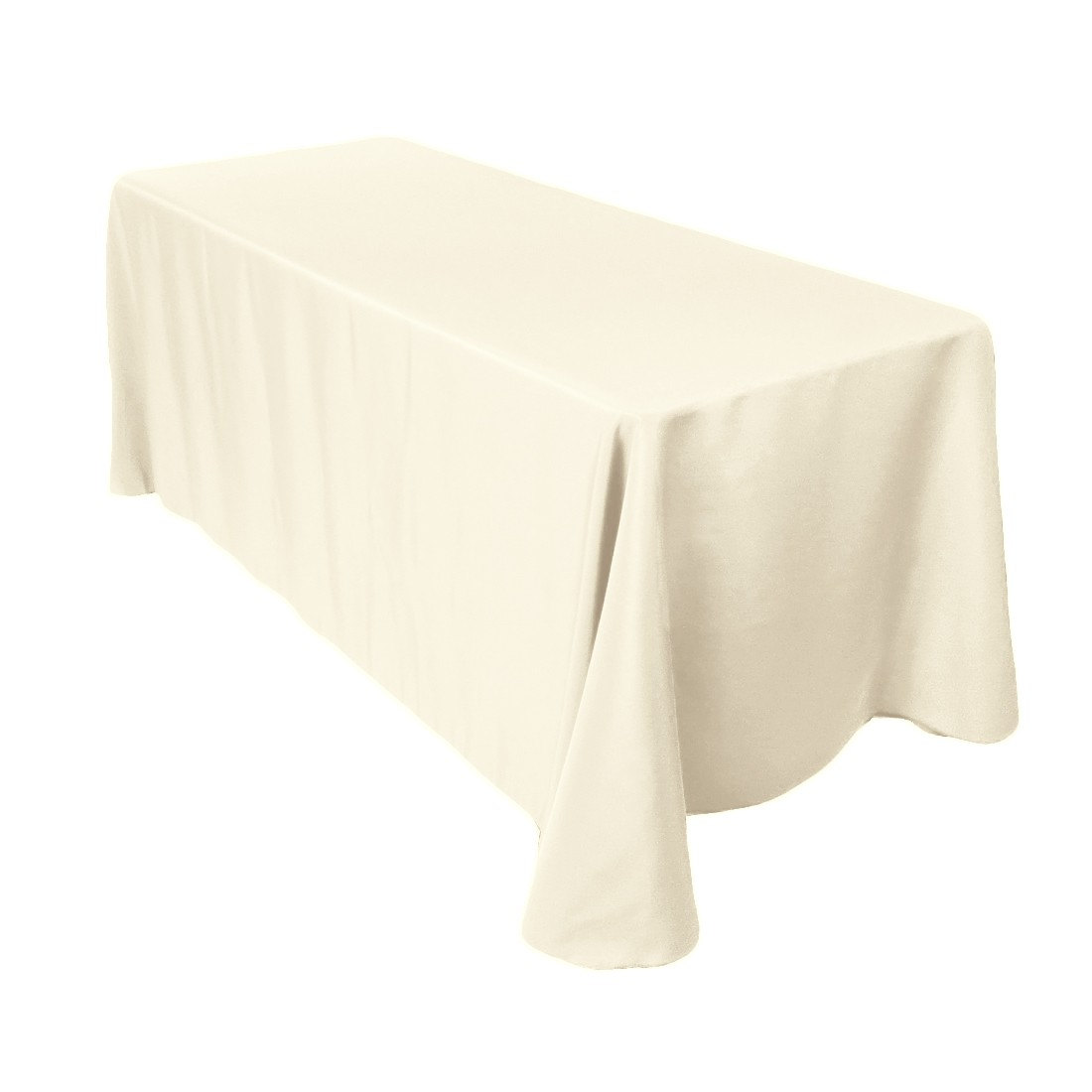 8 ft Polyester Ivory Table Drape